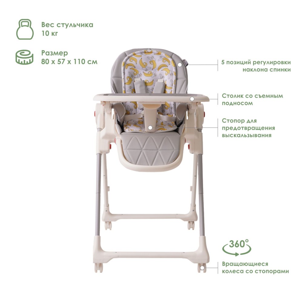 Стульчик для кормления iLovi Frutti Gray