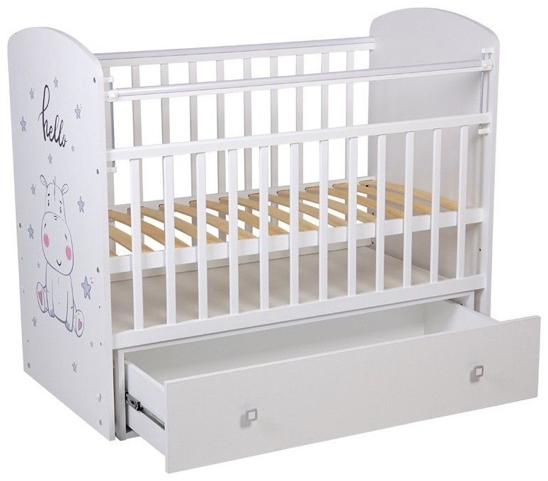 Детская кровать Фея 750, бегемотик