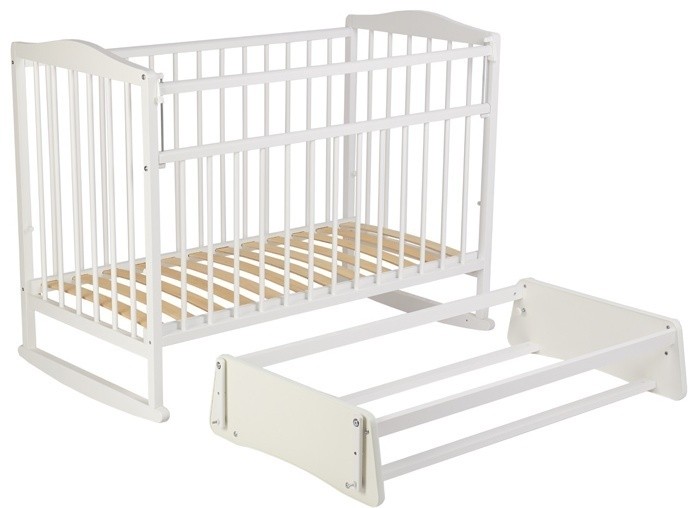 Кровать детская Фея 204 с маятником, белый