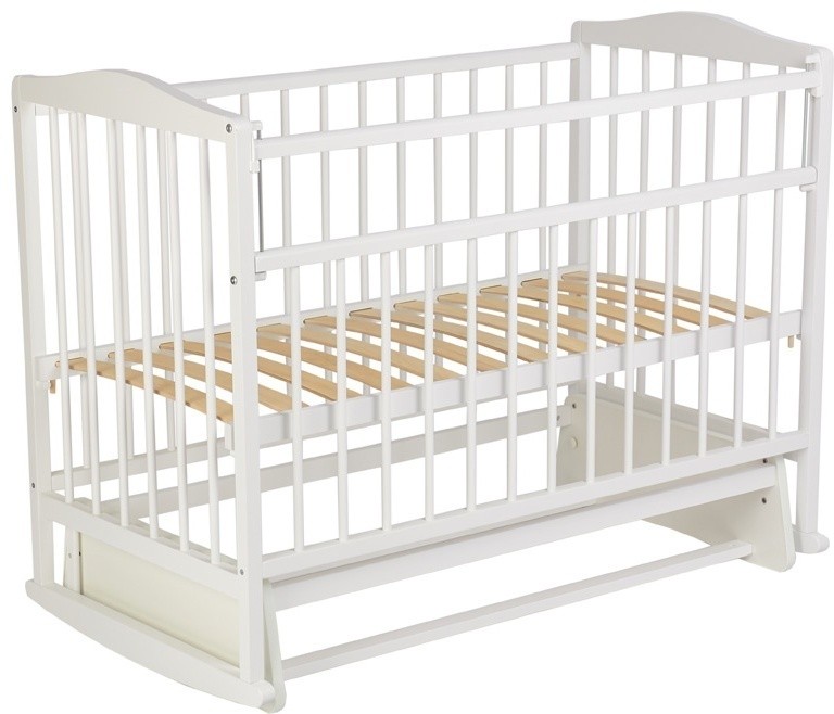 Кровать детская Фея 204 с маятником, белый