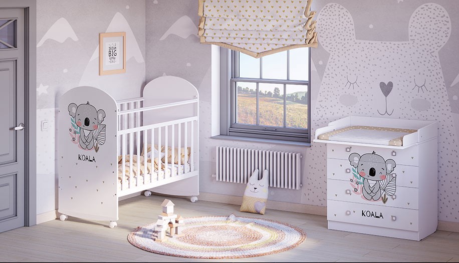 Кроватка детская Фея 701 Коала, белый