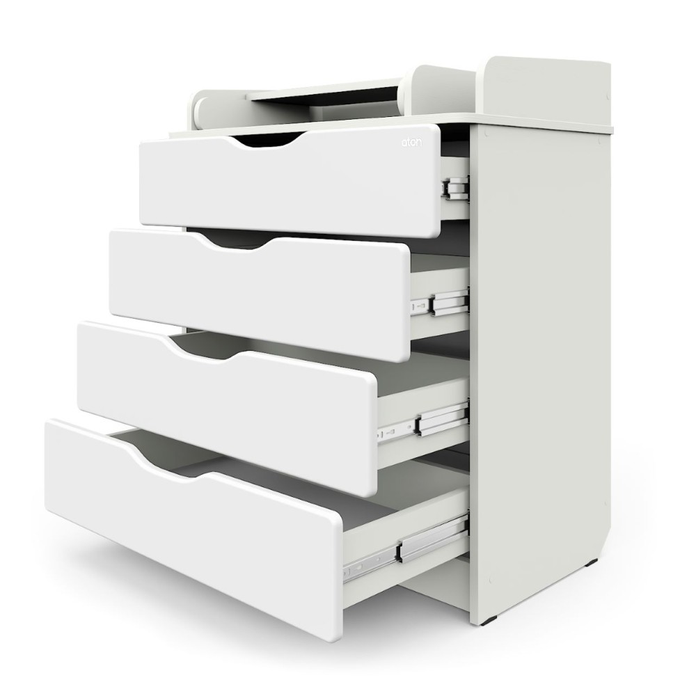 Комод ATON "Сириус-2 WOOD 804", белый премиум