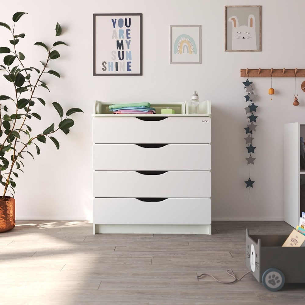 Комод ATON "Сириус-2 WOOD 804", белый премиум