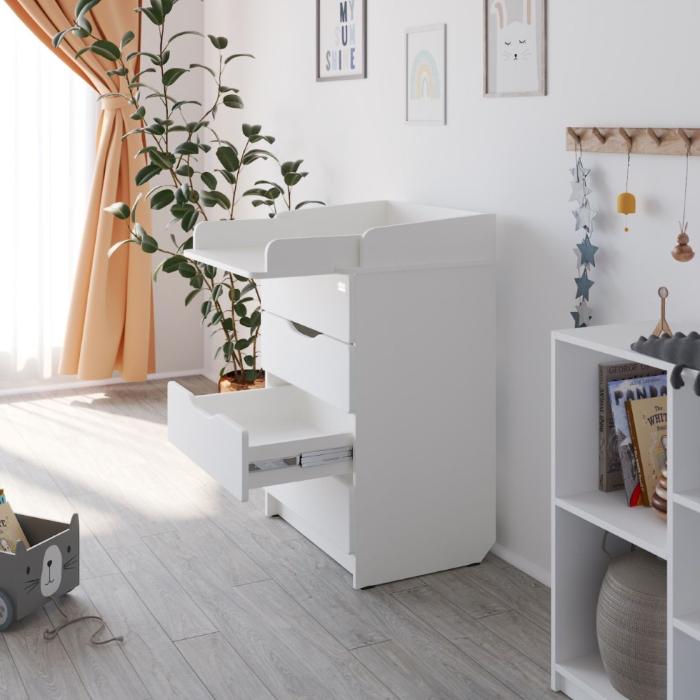 Комод ATON "Сириус WOOD 604", белый премиум