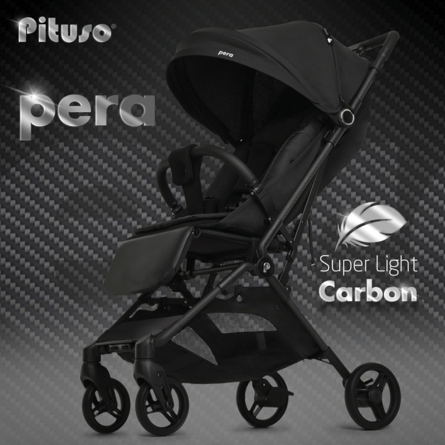 Коляска прогулочная Pituso Pera X-33, Black New/рама carbon