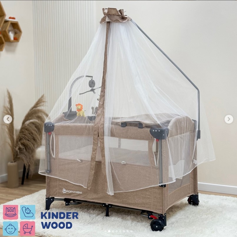 Манеж POPYPAPPA серый