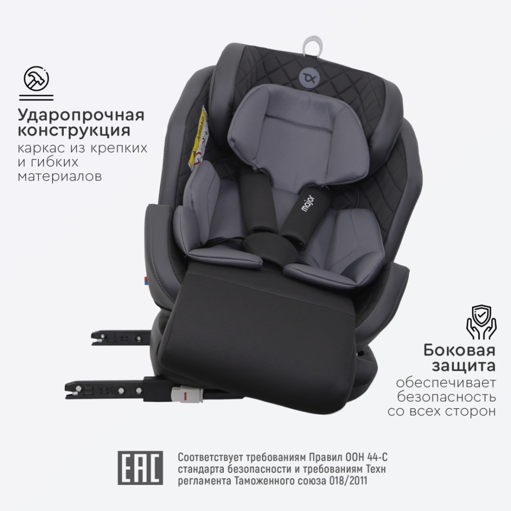 Автокресло Tomix "Major ISOFIX 360" темно-серый (0+1/2/3, 0-36кг)