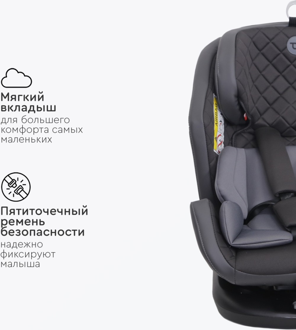 Автокресло Tomix "Major ISOFIX 360" темно-серый (0+1/2/3, 0-36кг)