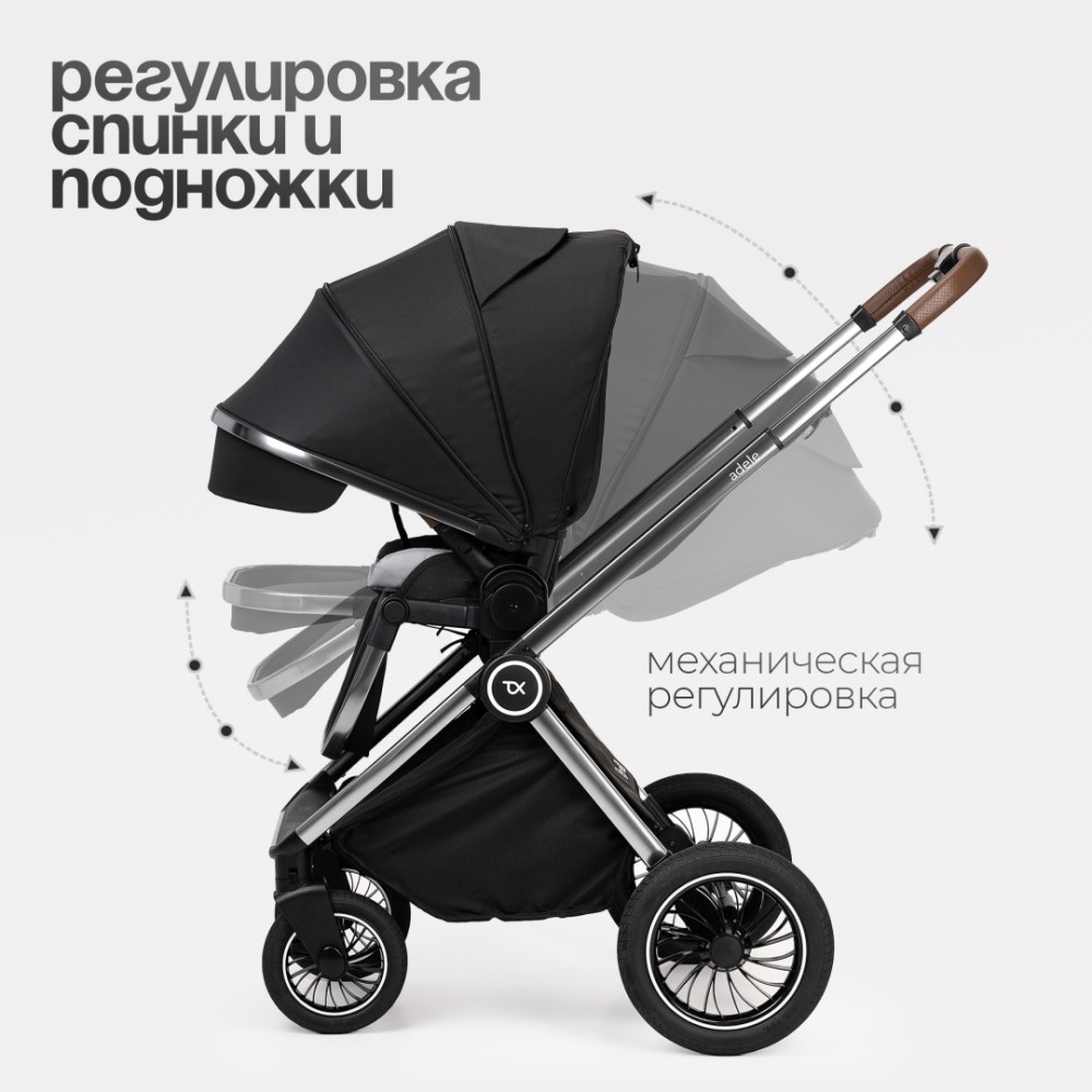 Коляска 2в1 Tomix ''Adele'' Black