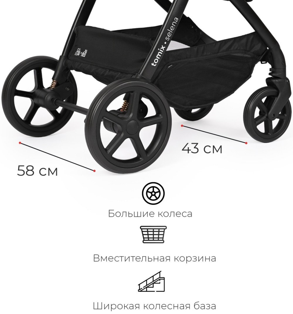 Коляска 2в1 Tomix Selena Black