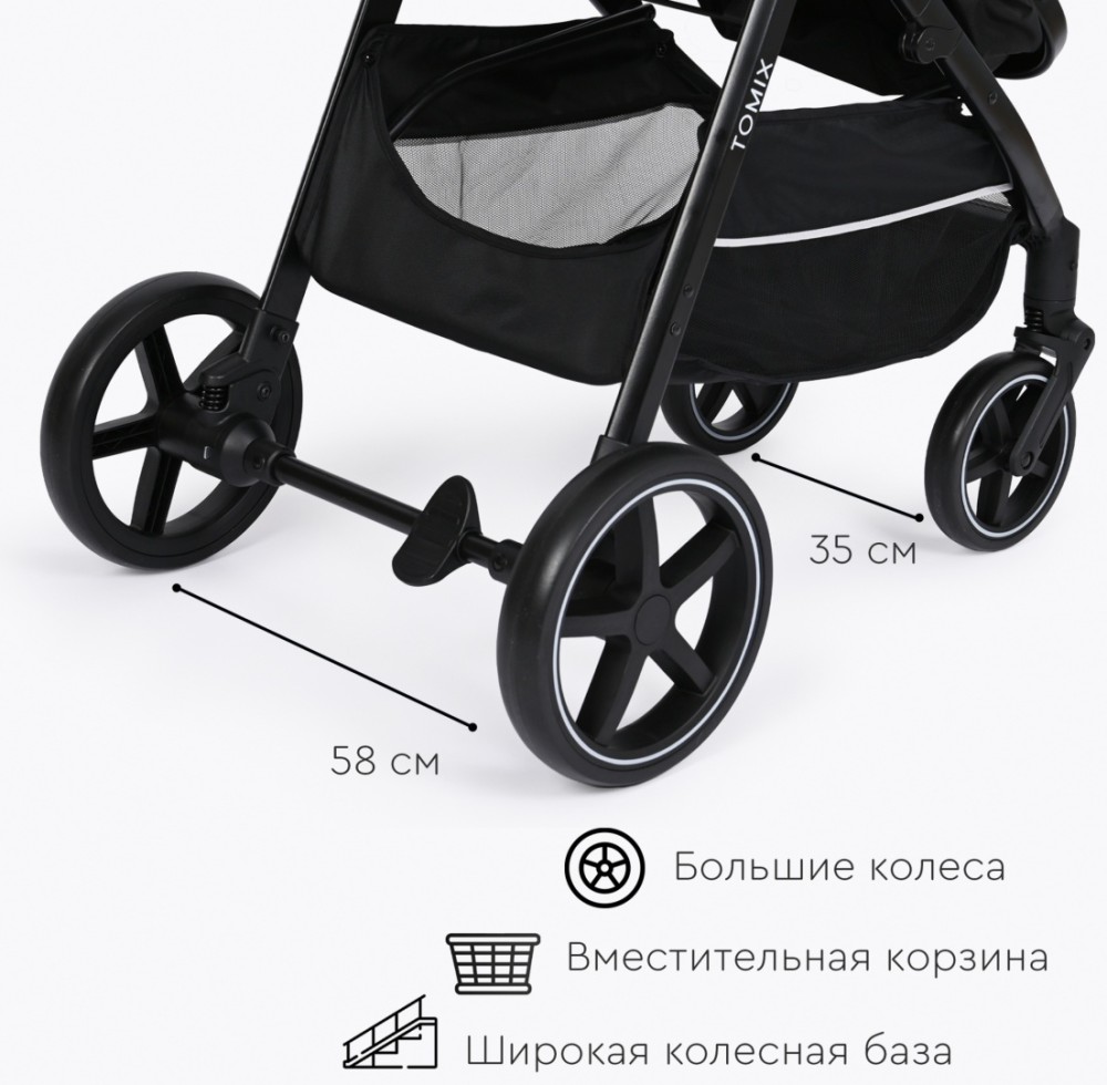 Коляска трансформер TOMIX Bonny, серый