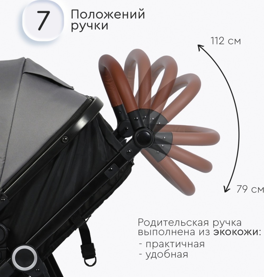 Коляска трансформер TOMIX Bonny, серый