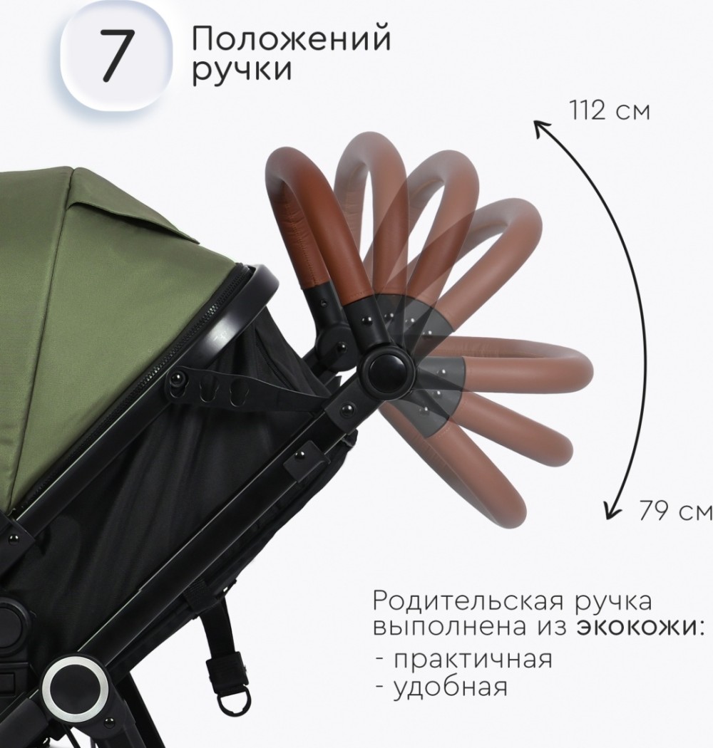 Коляска трансформер TOMIX Bonny, оливковый