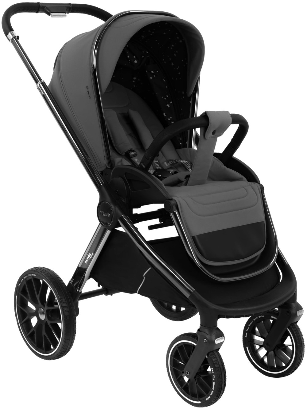 Коляска 2 в 1 Pituso Mayla Luxury Dark Grey