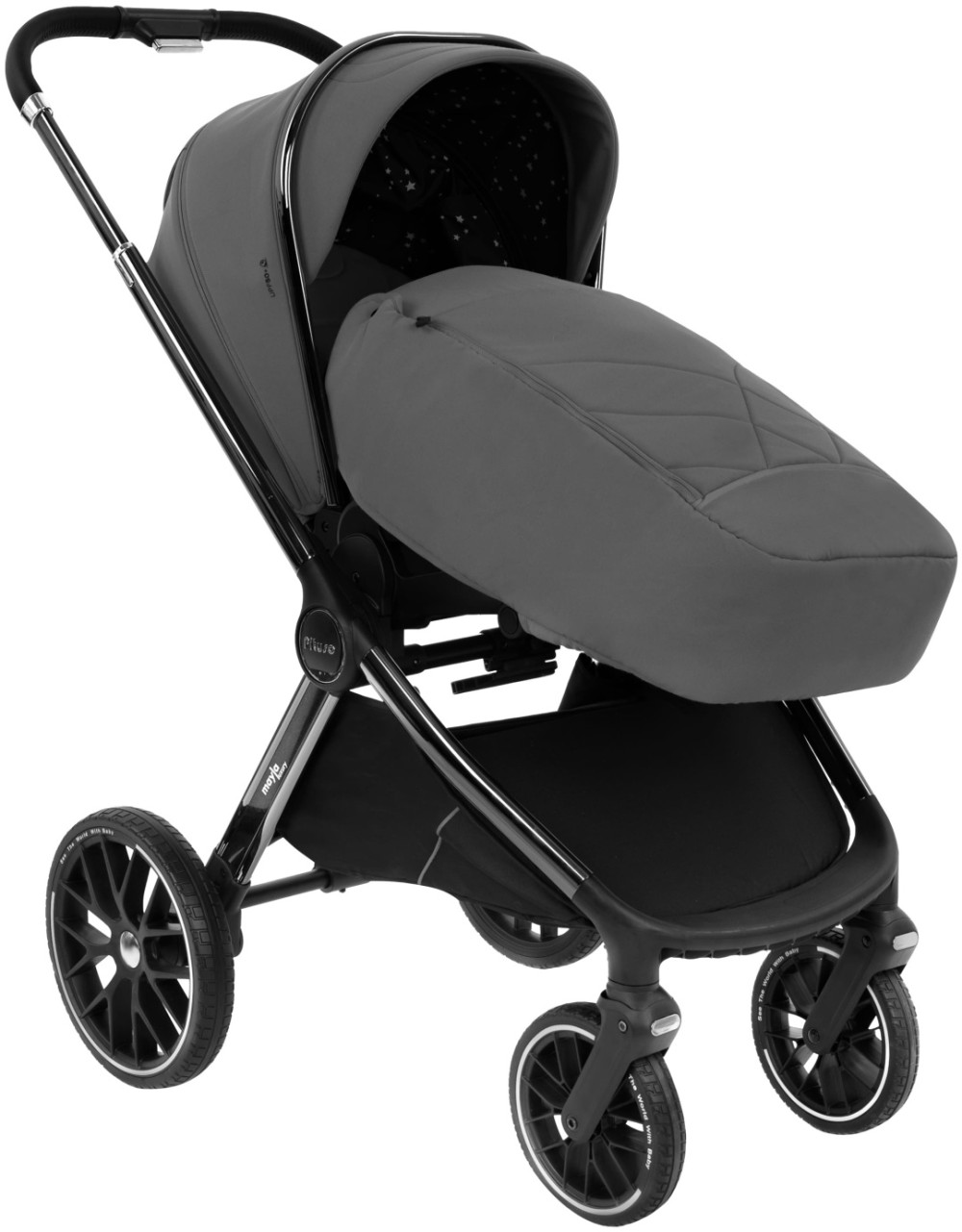 Коляска 2 в 1 Pituso Mayla Luxury Dark Grey