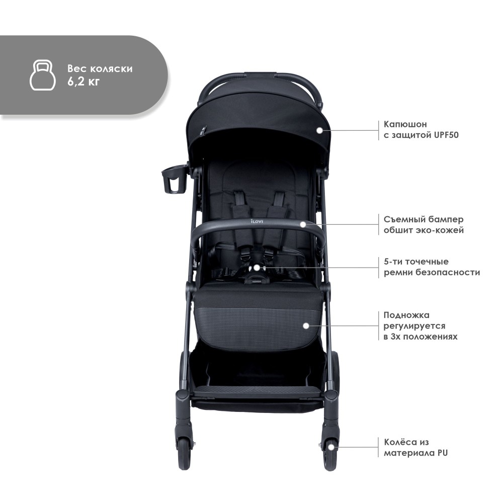 Коляска iLovi Vivid Prime Onyx