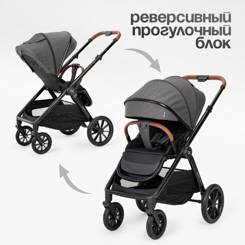 Коляска 2 в 1 TOMIX "Prime" Grey
