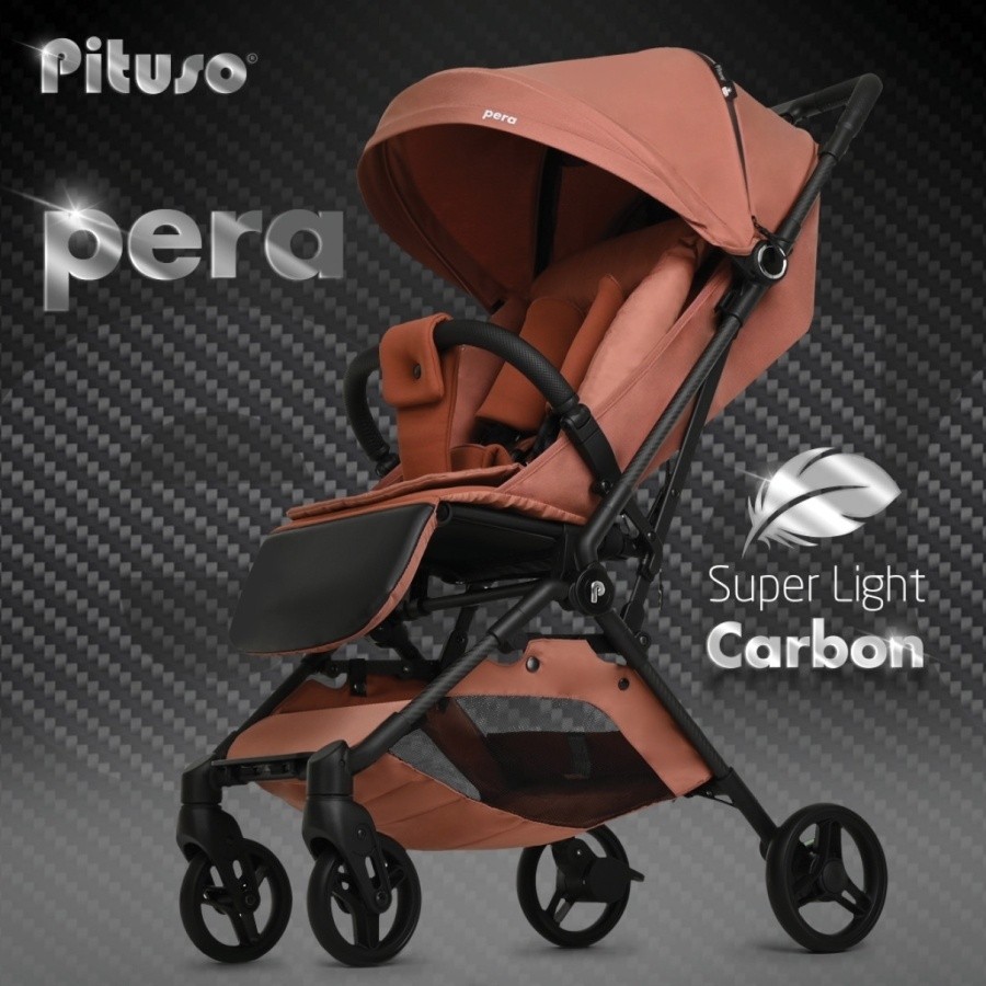Коляска прогулочная Pituso Pera X-33, Coffee/рама carbon