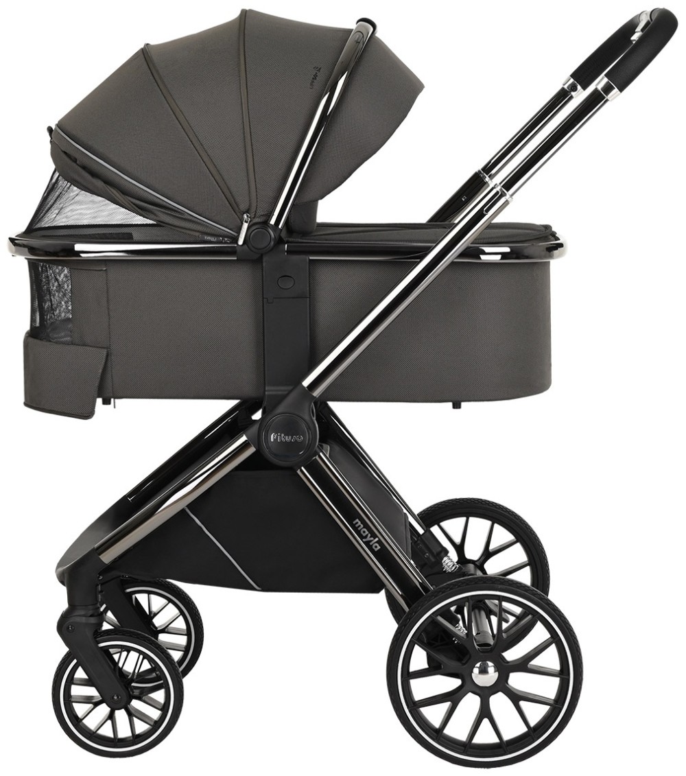 Коляска 2 в 1 Pituso Mayla Dark Grey