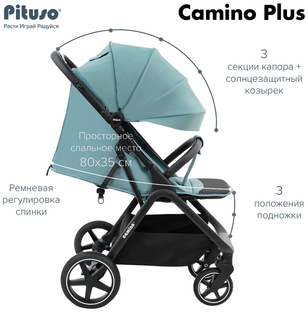 Коляска прогулочная Pituso CAMINO + Nova Green