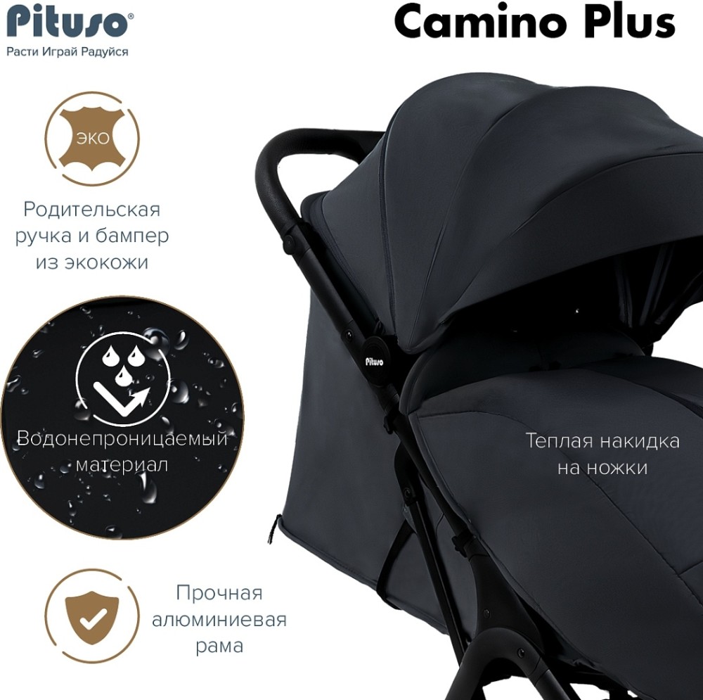Коляска прогулочная Pituso CAMINO + Black