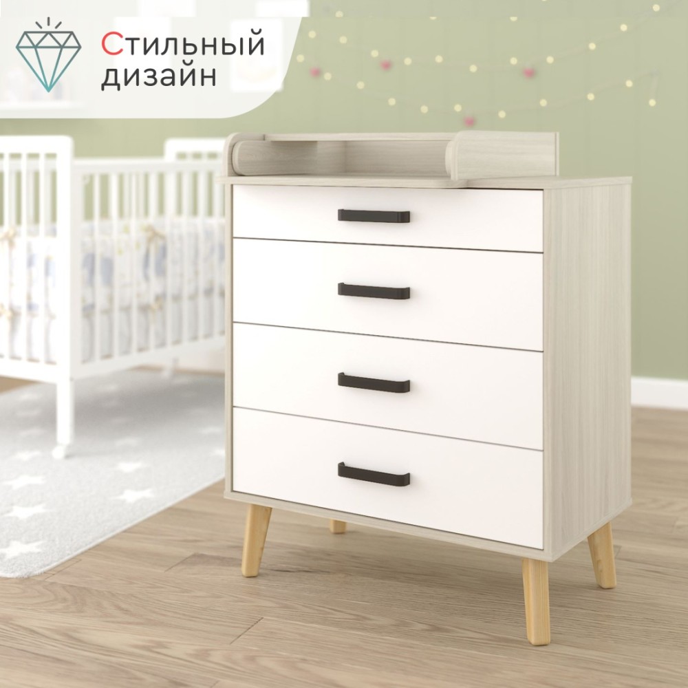 Комод TOMIX Lorran белый/шимо светлый