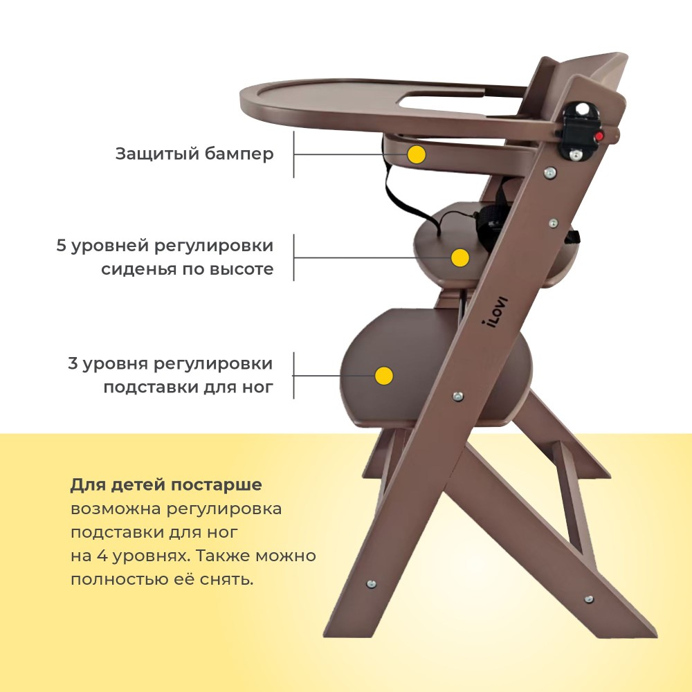 Стульчик iLovi Uno Beige с вкладышем