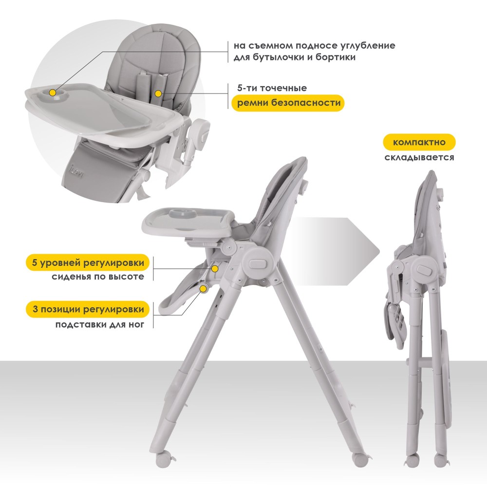 Стульчик для кормления iLovi Frutti Taupe