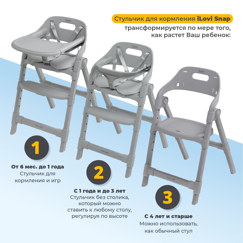 Стульчик для кормления iLovi Snap Beige