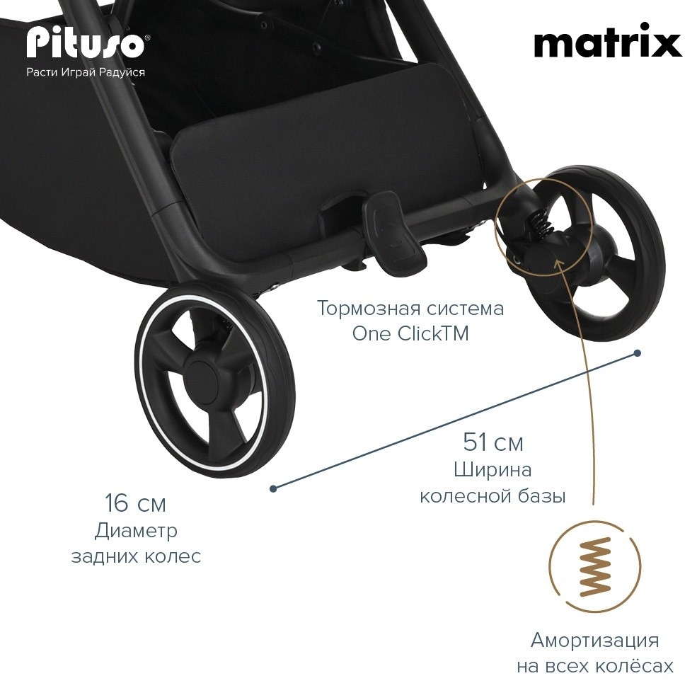 Коляска Pituso MATRIX Graphite