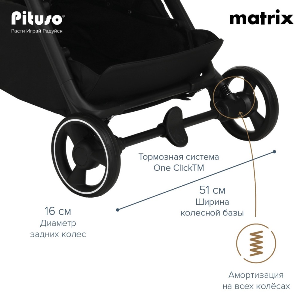 Коляска Pituso Matrix Cappuccino
