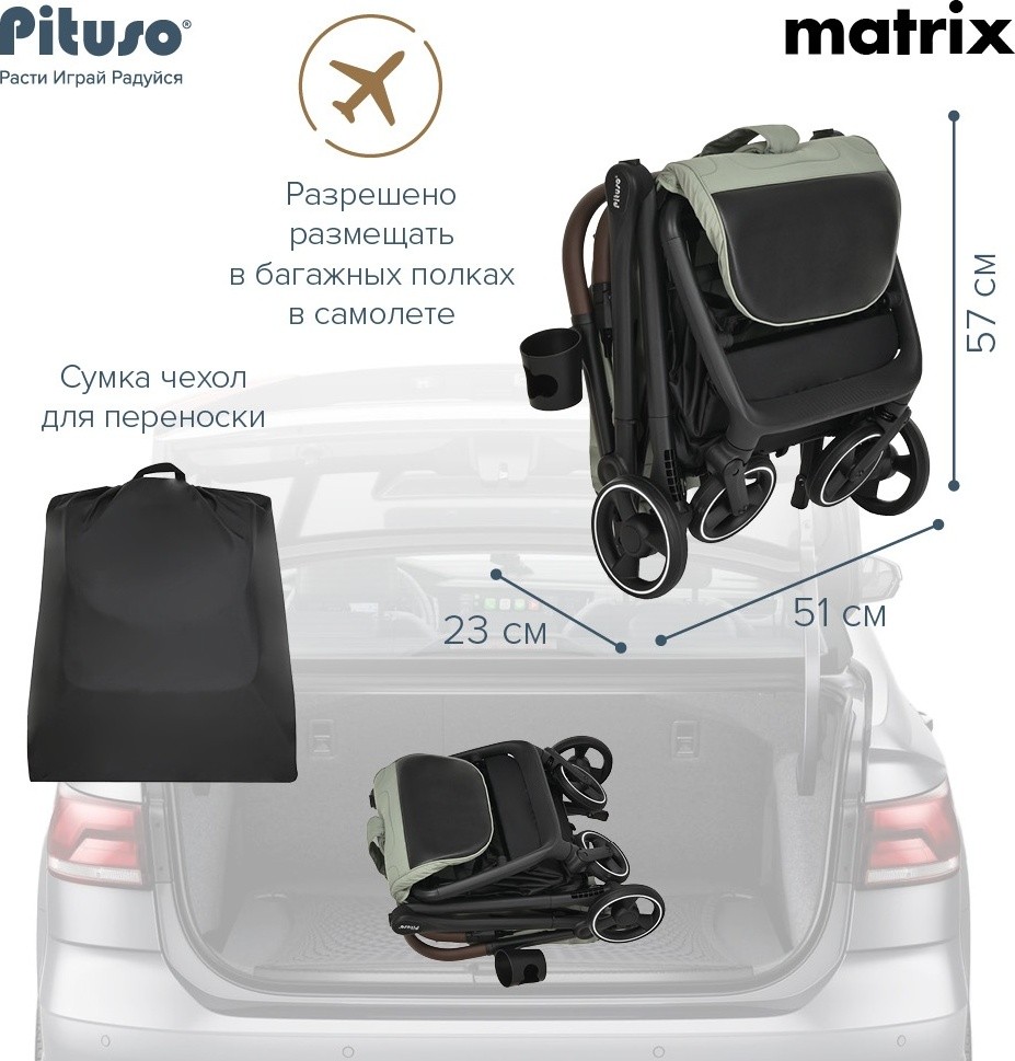 Коляска Pituso MATRIX Emerald Mood