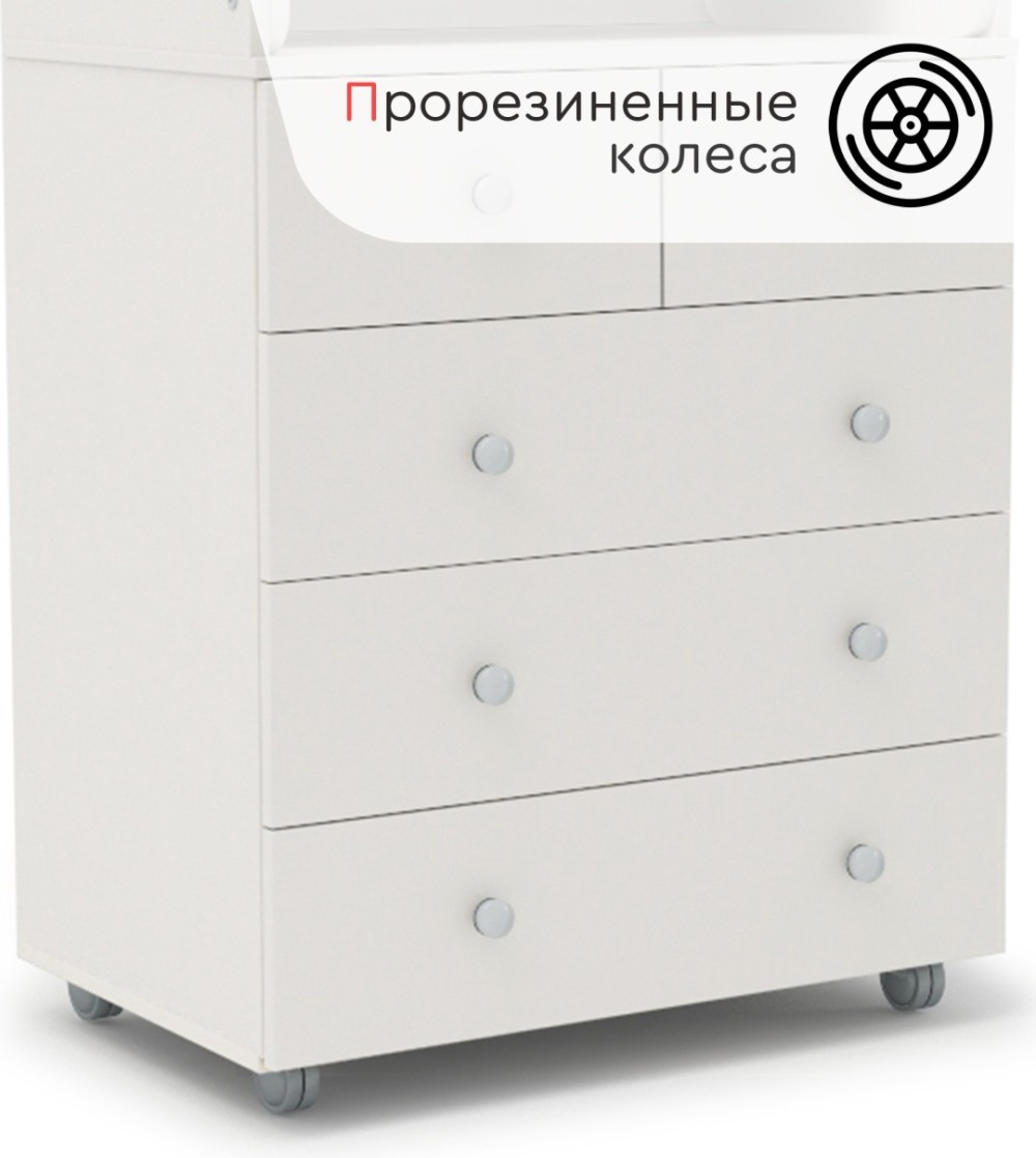 Комод Tomix Sydney 5 ящиков белый