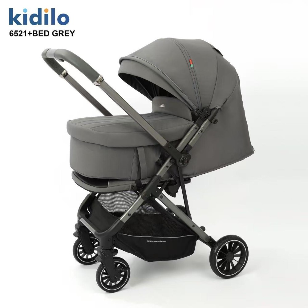Коляска Kidilo 6521+bed grey