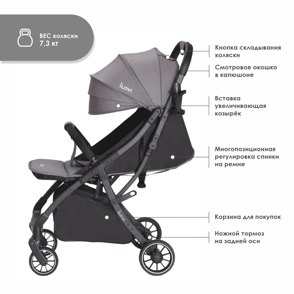 Коляска iLovi Gift Gray
