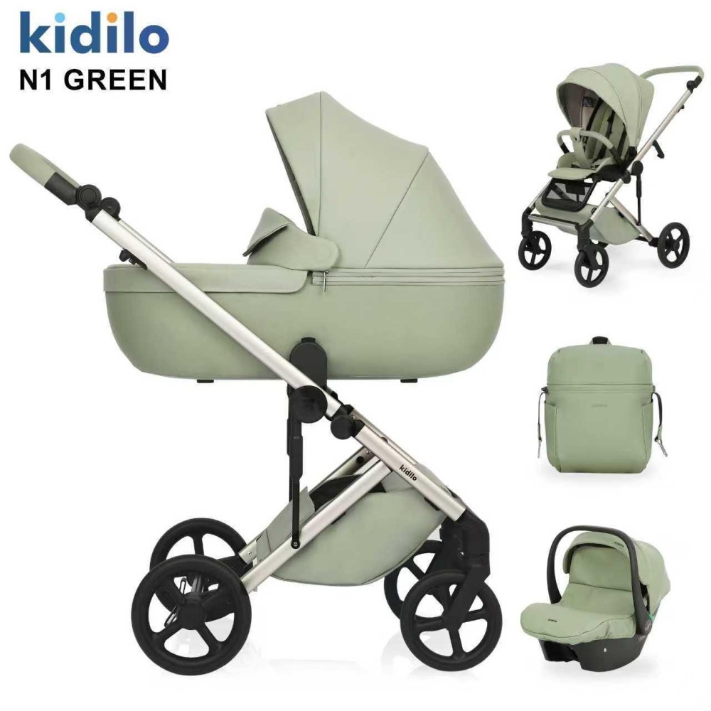Коляска 3в1 Kidilo N1 Green