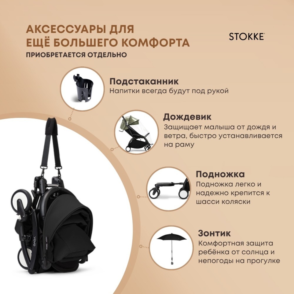 Коляска BABYZEN Stokke Yoyo3 Black