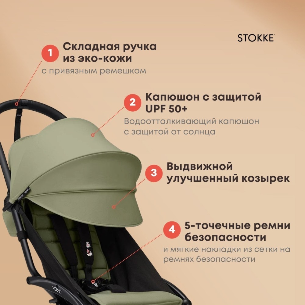 Коляска BABYZEN Stokke Yoyo3 Olive