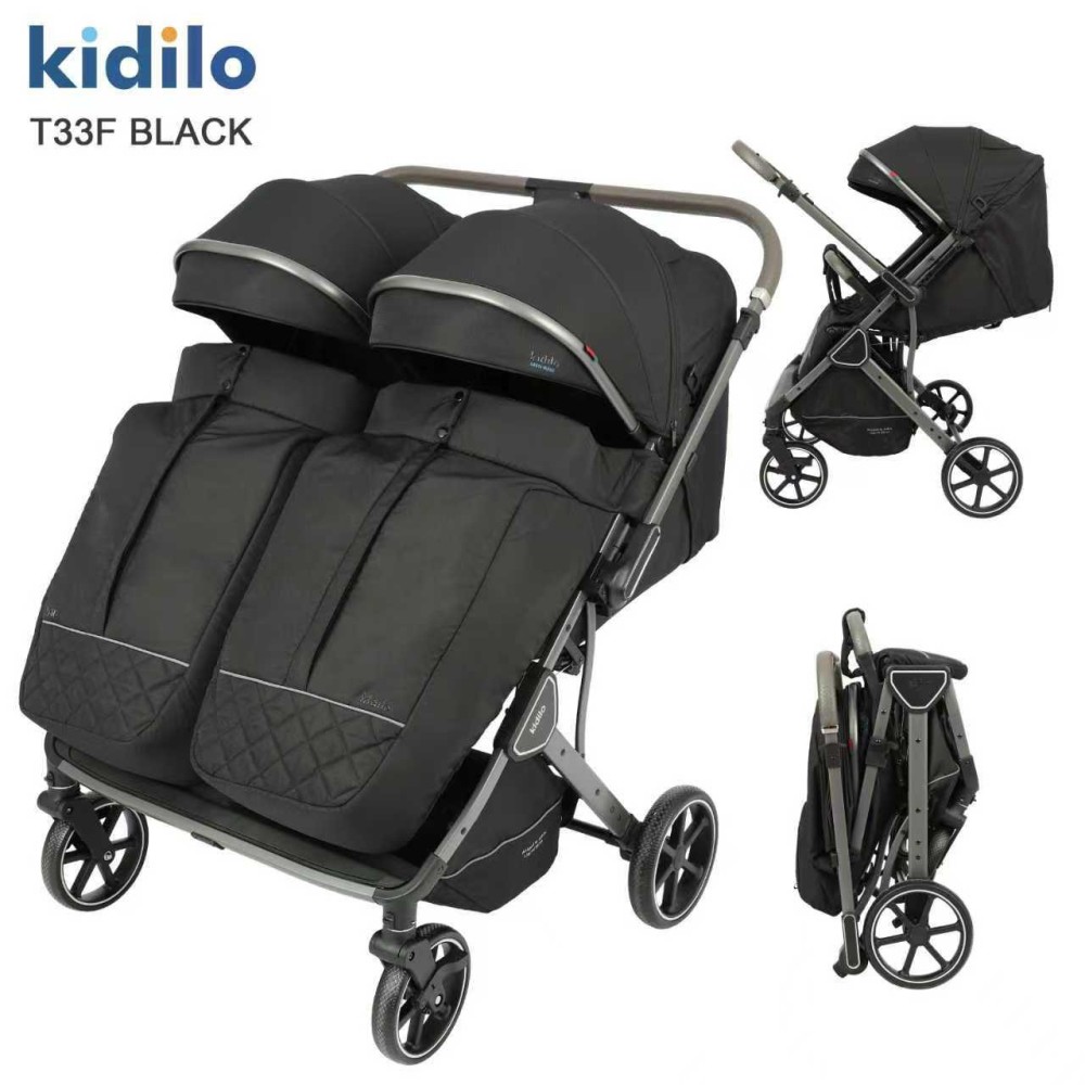 Коляска для двойни Kidilo T33F Черный