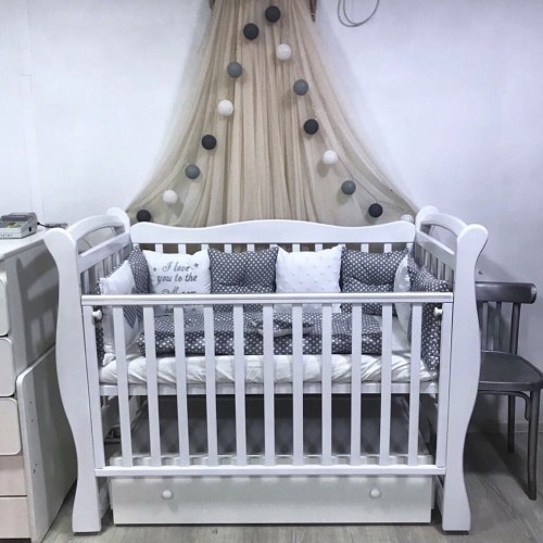 Детская кроватка Антел Джулия 1 универсальный маятник белая