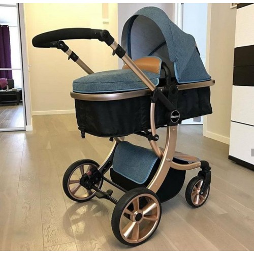 Коляска-трансформер "Aimeli", джинсовый