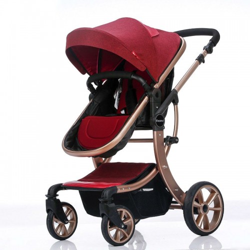 Коляска-трансформер "Aimeli", бордовый